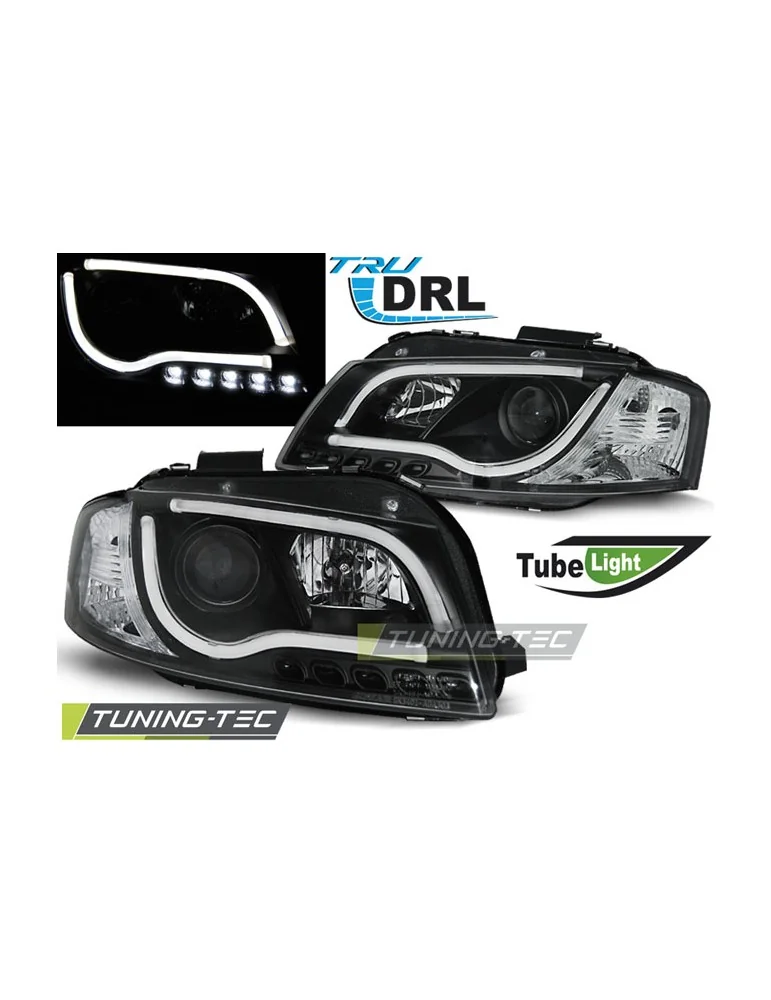 Phares noirs pour AUDI A3 8P 05.03-03.08