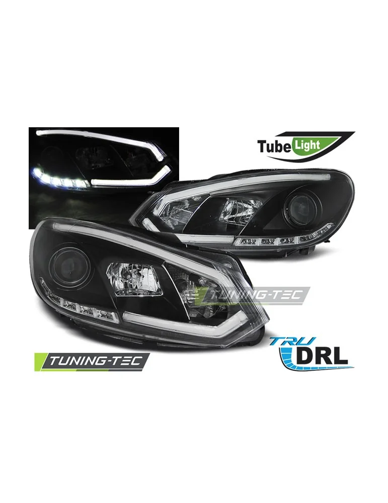 Phares noirs pour VW GOLF 6 10.08-12