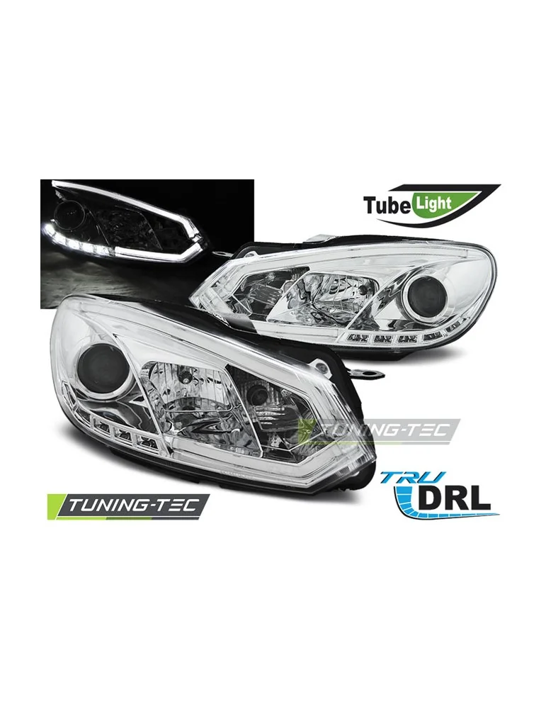 Phares chromés pour VW GOLF 6 10.08-12