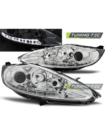 Phares à LED chromés pour FORD FIESTA MK7 08.08-09.12
