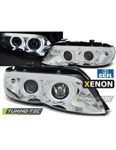 Phares au xénon chromés pour BMW X5 E53 11.03-06