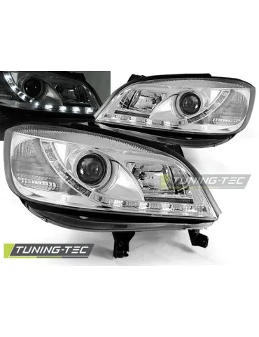 Phares à LED chromés pour OPEL ZAFIRA 04.99-06.05