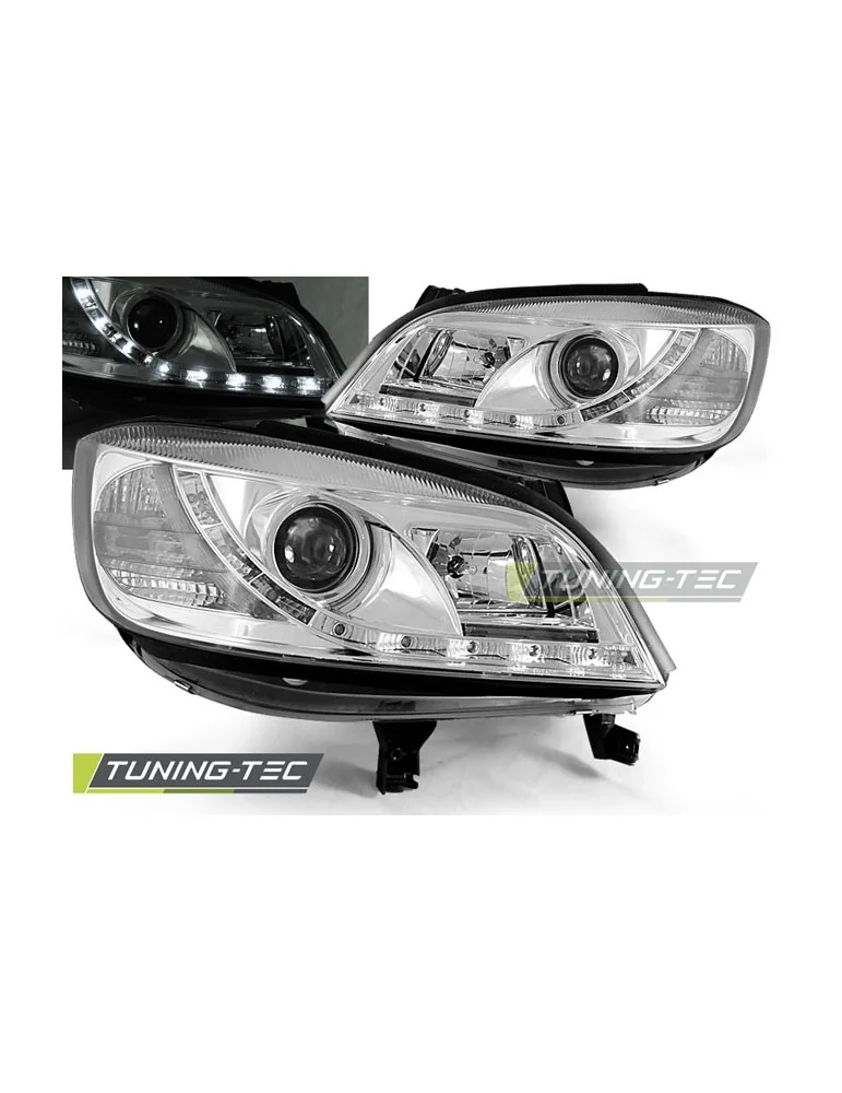 Phares à LED chromés pour OPEL ZAFIRA 04.99-06.05