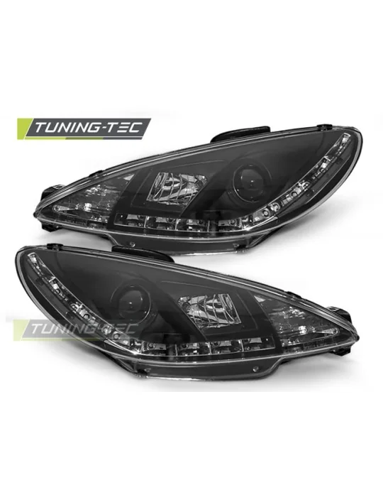 Phares à LED noirs pour Peugeot 206 (1998 - 2002)