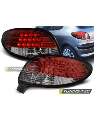 Feux arrière à LED rouges blancs pour PEUGEOT 206 10.98