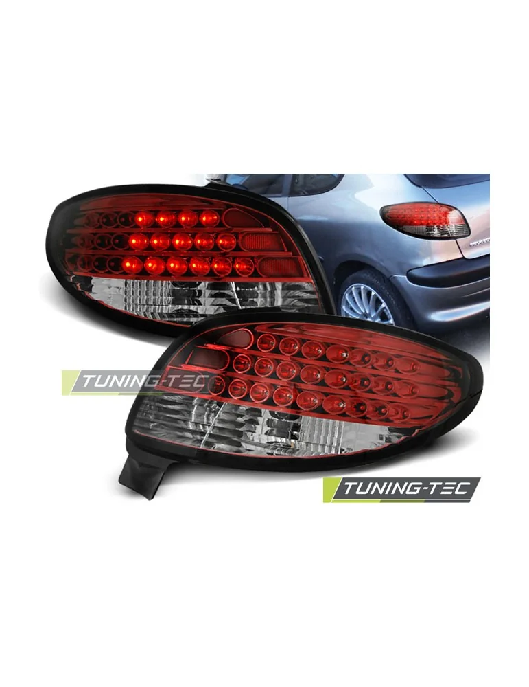 Feux arrière à LED rouges blancs pour PEUGEOT 206 10.98