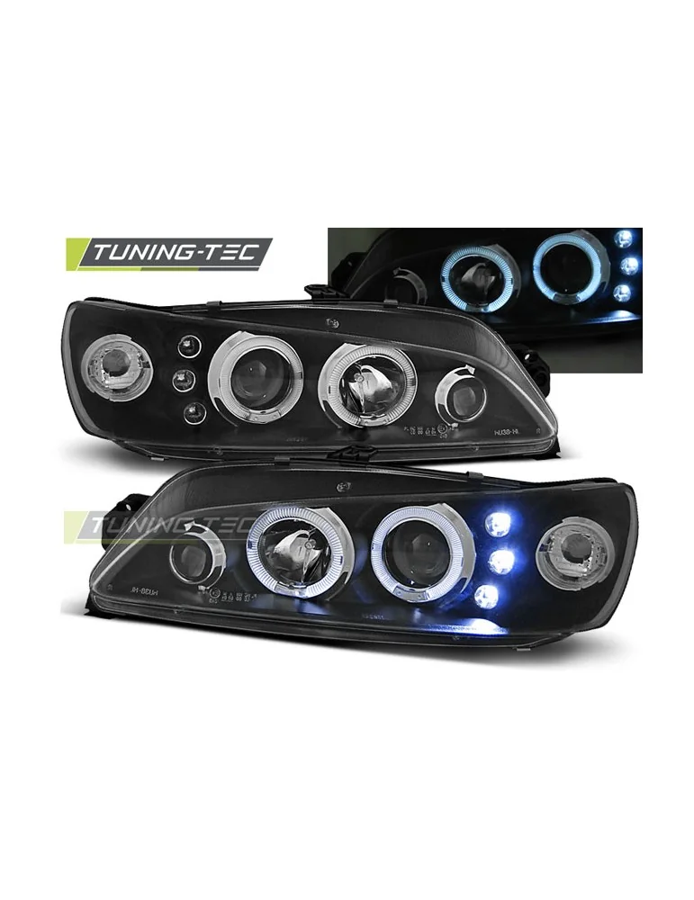 Phares noirs pour PEUGEOT 306 05.97-03.01