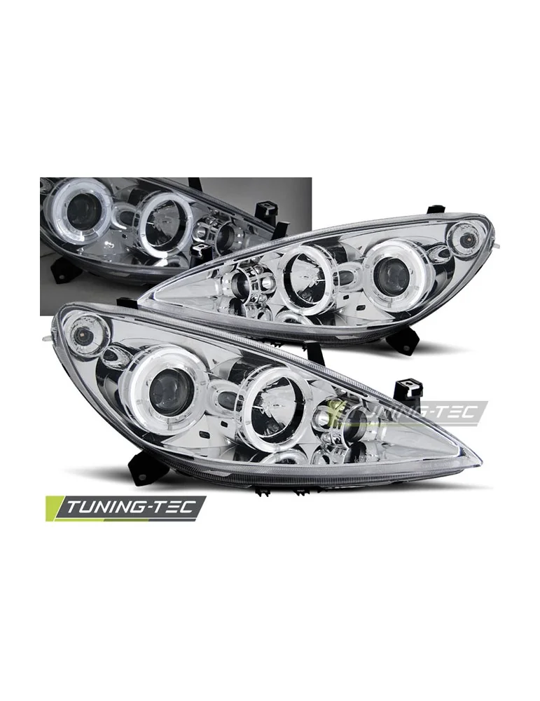 Phares chromés pour PEUGEOT 307 04.01-06.05