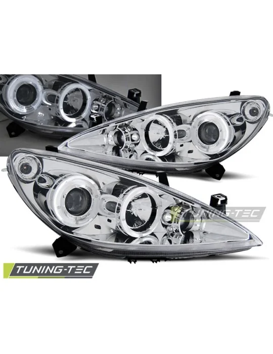 Phares chromés pour Peugeot 307 (2001 - 2005)