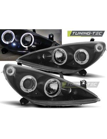 Phares noirs pour PEUGEOT 307 04.01-06.05