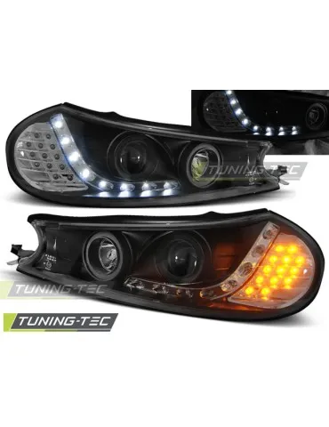 Phares à LED noirs pour FORD MONDEO 10.96-08.00