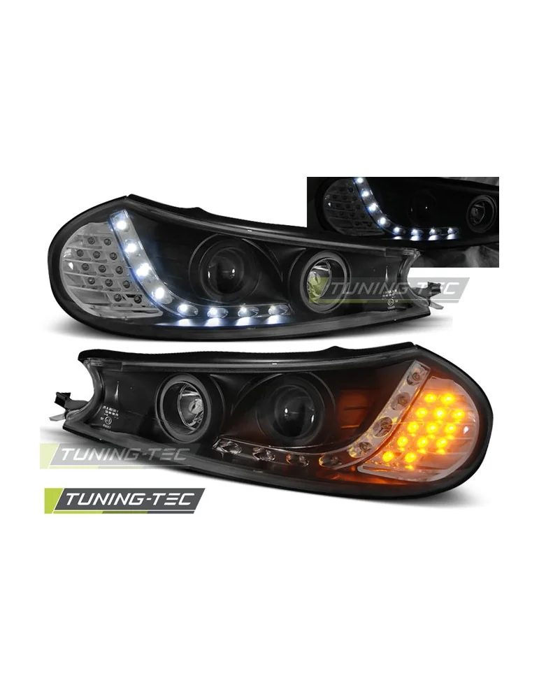 Phares à LED noirs pour FORD MONDEO 10.96-08.00