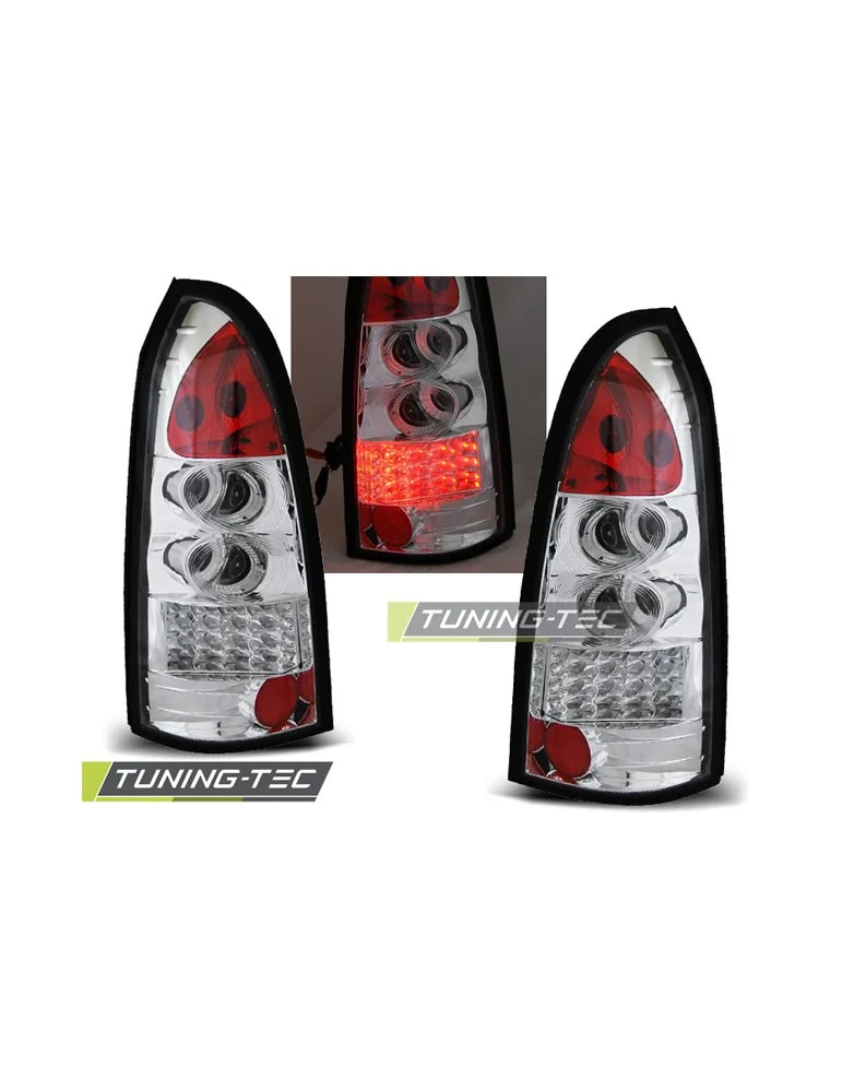 Feux arrière à LED chromés pour OPEL ASTRA G 09.97-02.04 Break