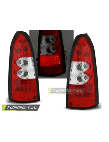 Feux arrière à LED rouges blancs pour OPEL ASTRA G 09.97-02.04 Break