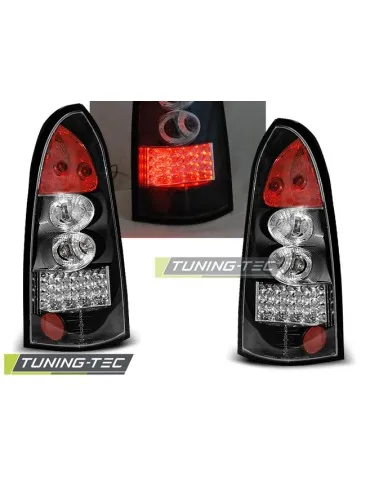 Feux arrière à LED noirs pour OPEL ASTRA G 09.97-02.04 Break