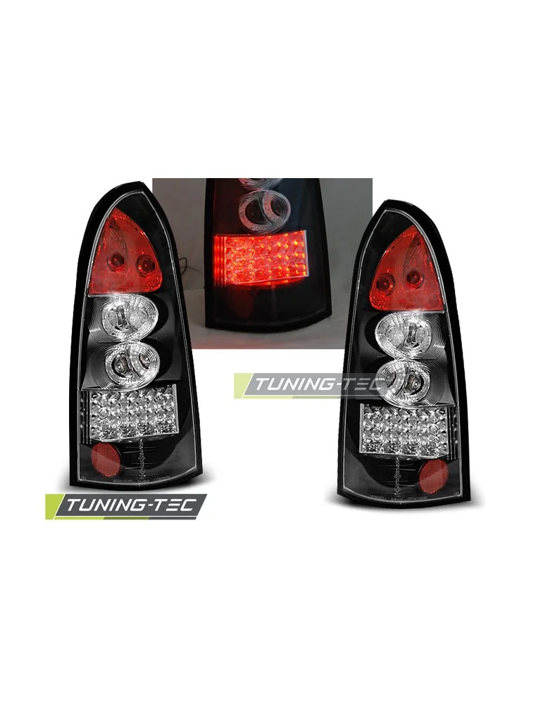 Feux arrière à LED noirs pour OPEL ASTRA G 09.97-02.04 Break
