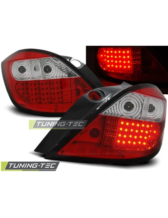 Feux arrière à LED rouges blancs pour Opel Astra H (2004 - 2009)