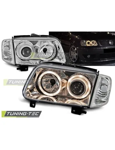Phares chromés pour VW POLO 6N2 10.99-10.01