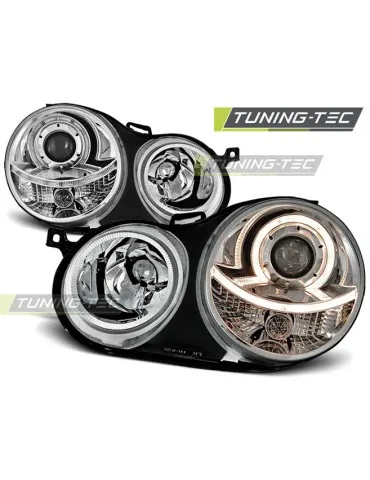 Phares chromés pour VW POLO 9N 11.01-04.05