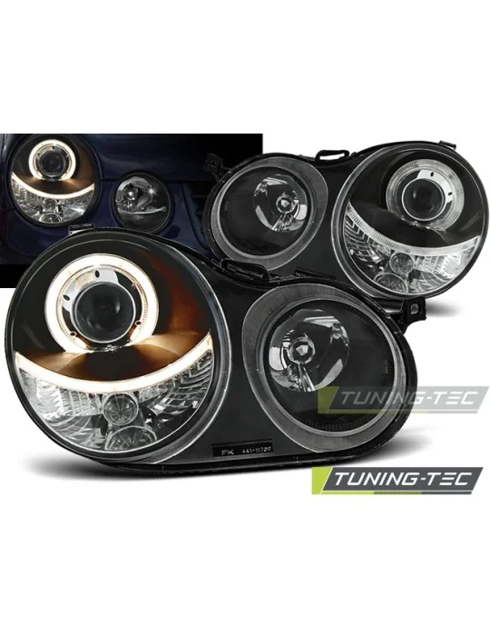 Phares noirs pour VW Polo 9N (2001 - 2005)