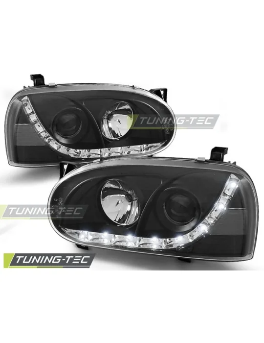 Phares à LED noirs pour VW Golf 3 (1991 - 1997)
