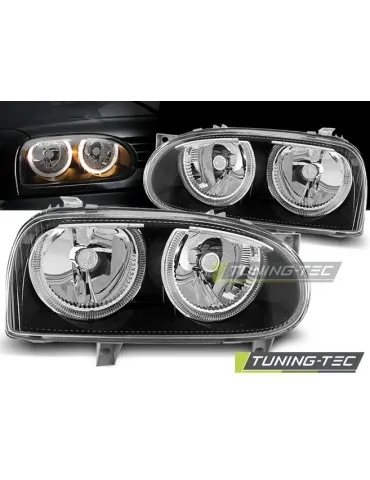 Phares noirs pour VW GOLF 3 09.91-08.97