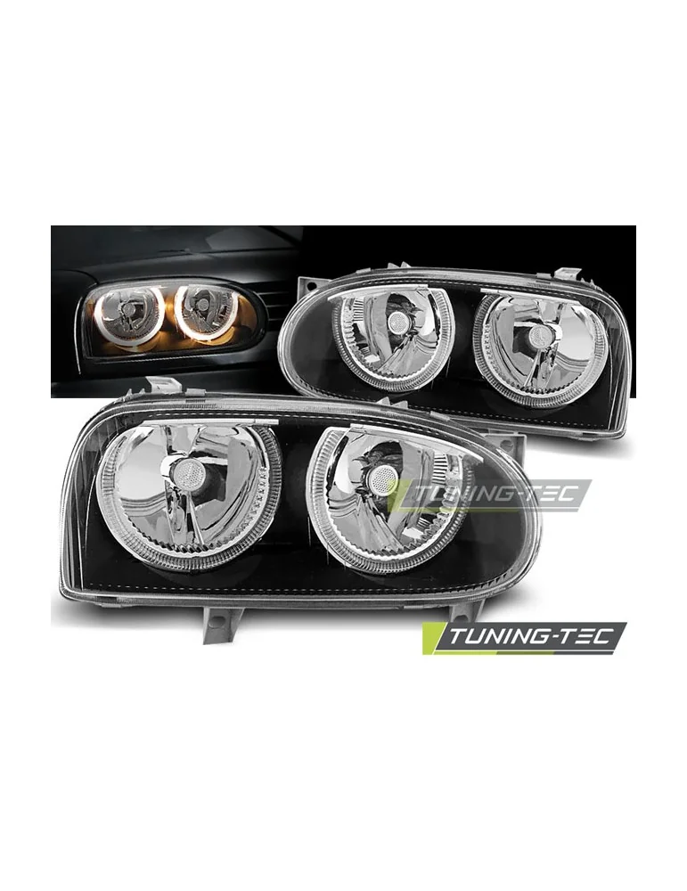 Phares noirs pour VW GOLF 3 09.91-08.97