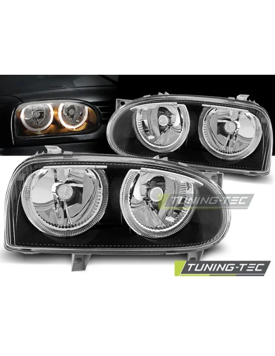Phares noirs pour VW Golf 3 (1991 - 1997)
