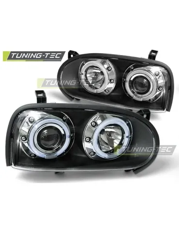 Phares noirs pour VW GOLF 3 09.91-08.97