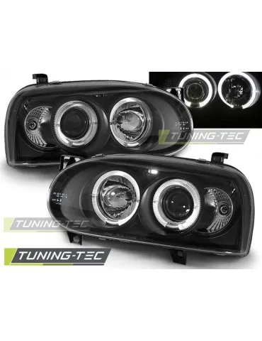 Phares noirs pour VW GOLF 3 09.91-08.97