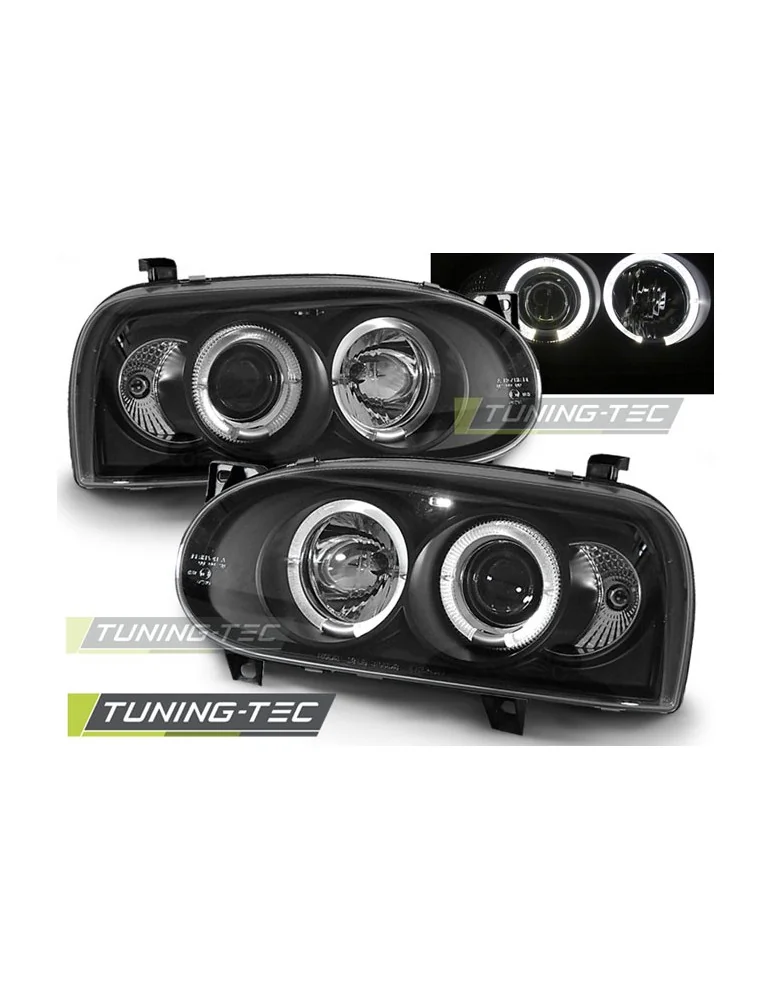 Phares noirs pour VW GOLF 3 09.91-08.97