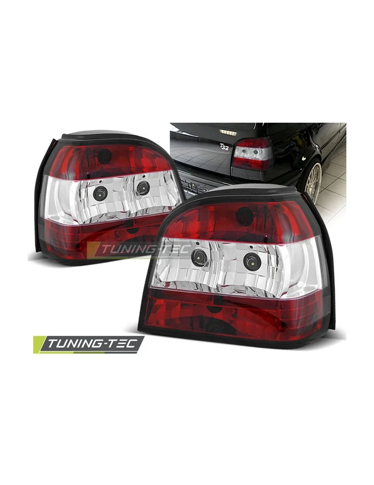 Feux arrière rouges blancs pour VW GOLF 3 09.91-08.97