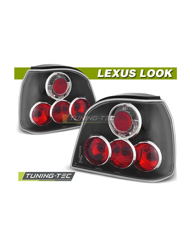 Feux arrière noirs pour VW GOLF 3 09.91-08.97