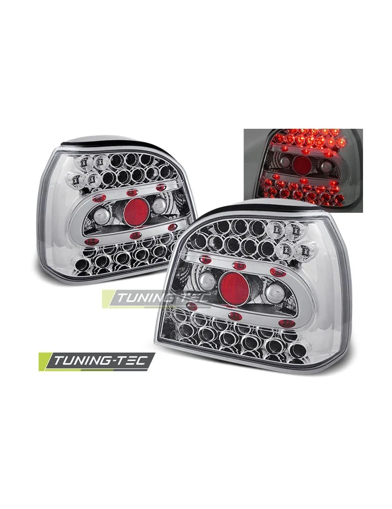 Feux arrière à LED chromés pour VW GOLF 3 09.91-08.97