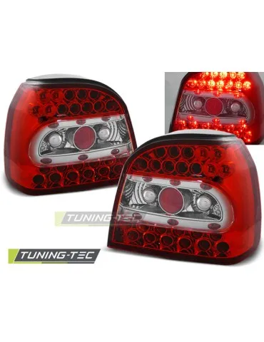 Feux arrière à LED rouges blancs pour VW GOLF 3 09.91-08.97