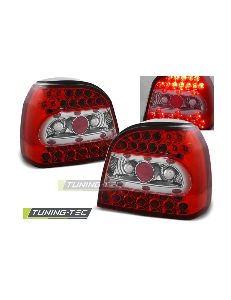 Feux arrière à LED rouges blancs pour VW GOLF 3 09.91-08.97