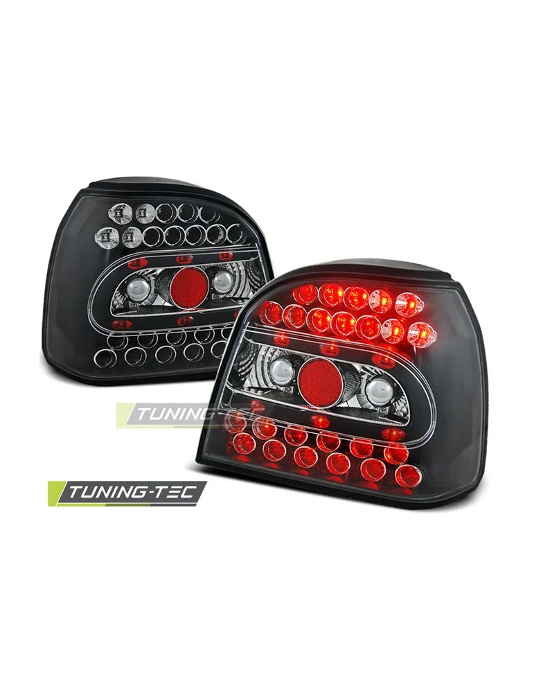 Feux arrière à LED noirs pour VW GOLF 3 09.91-08.97
