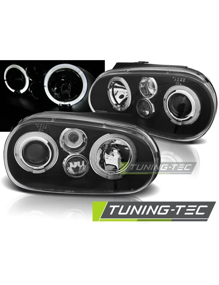 Phares noirs pour VW GOLF 4 09.97-09.03