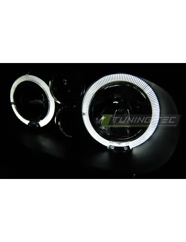 Phares noirs pour VW GOLF 4 09.97-09.03