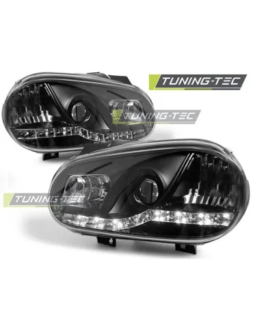 Phares à LED noirs pour VW GOLF 4 09.97-09.03