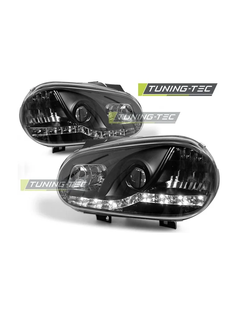 Phares à LED noirs pour VW GOLF 4 09.97-09.03
