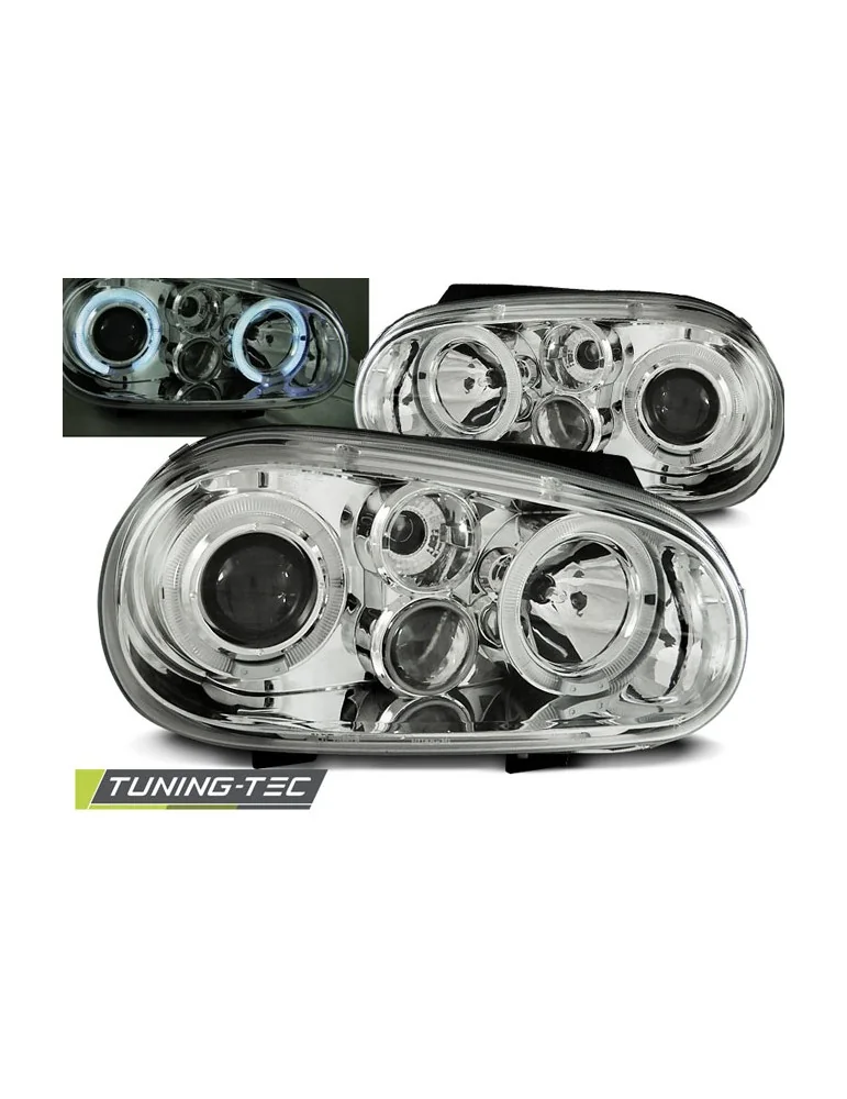 Phares chromés pour VW GOLF 4 09.97-09.03