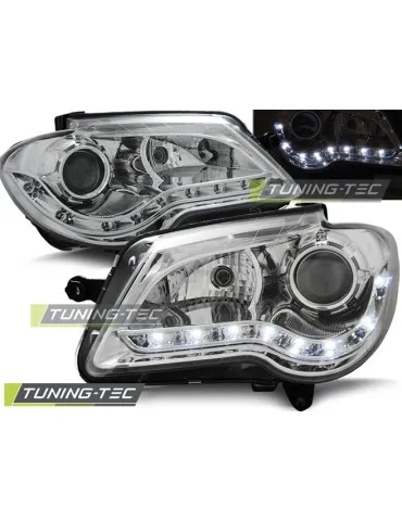Phares à LED chromés pour VW TOURAN 06-10