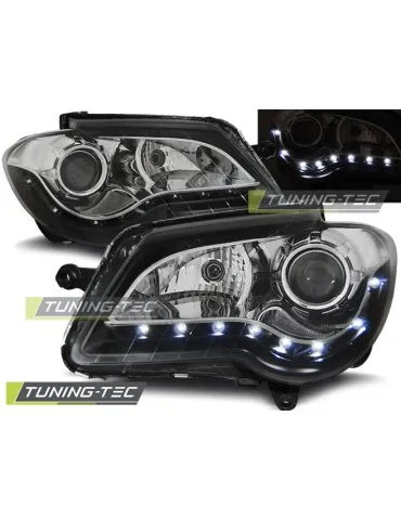 Phares à LED noirs pour VW TOURAN 06-10