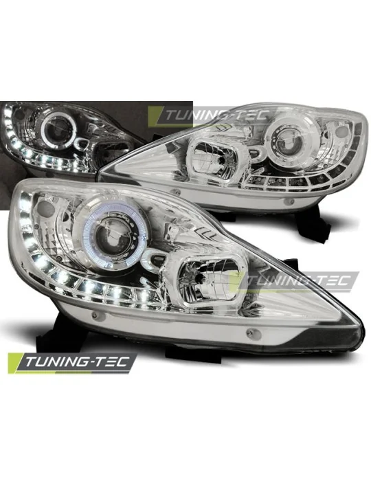 Phares à LED chromés pour Peugeot 107 (2005 - 2011)