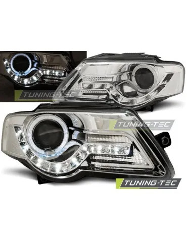 Phares à LED chromés pour VW PASSAT B6 3C 03.05-10