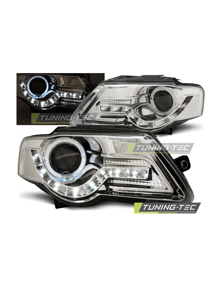 Phares à LED chromés pour VW PASSAT B6 3C 03.05-10