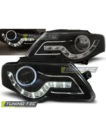 Phares à LED noirs pour VW PASSAT B6 3C 03.05-10