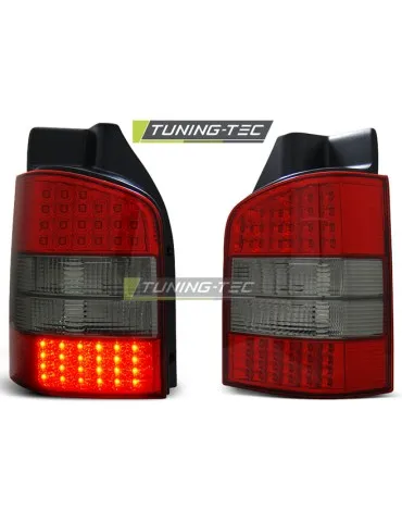Feux arrière à LED fumés rouges pour VW T5 04.03-09