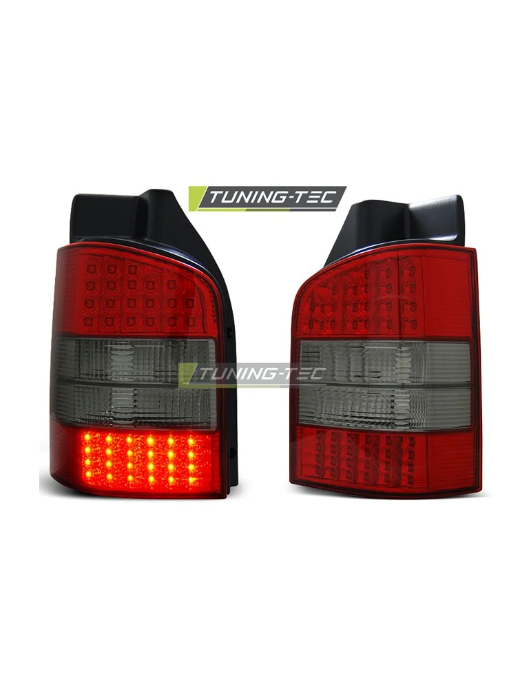 Feux arrière à LED fumés rouges pour VW T5 04.03-09
